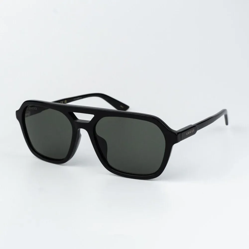 Gucci Women Sunglasses Black Grey Pilot GG1823SA 001 NEW AUTHENTIC